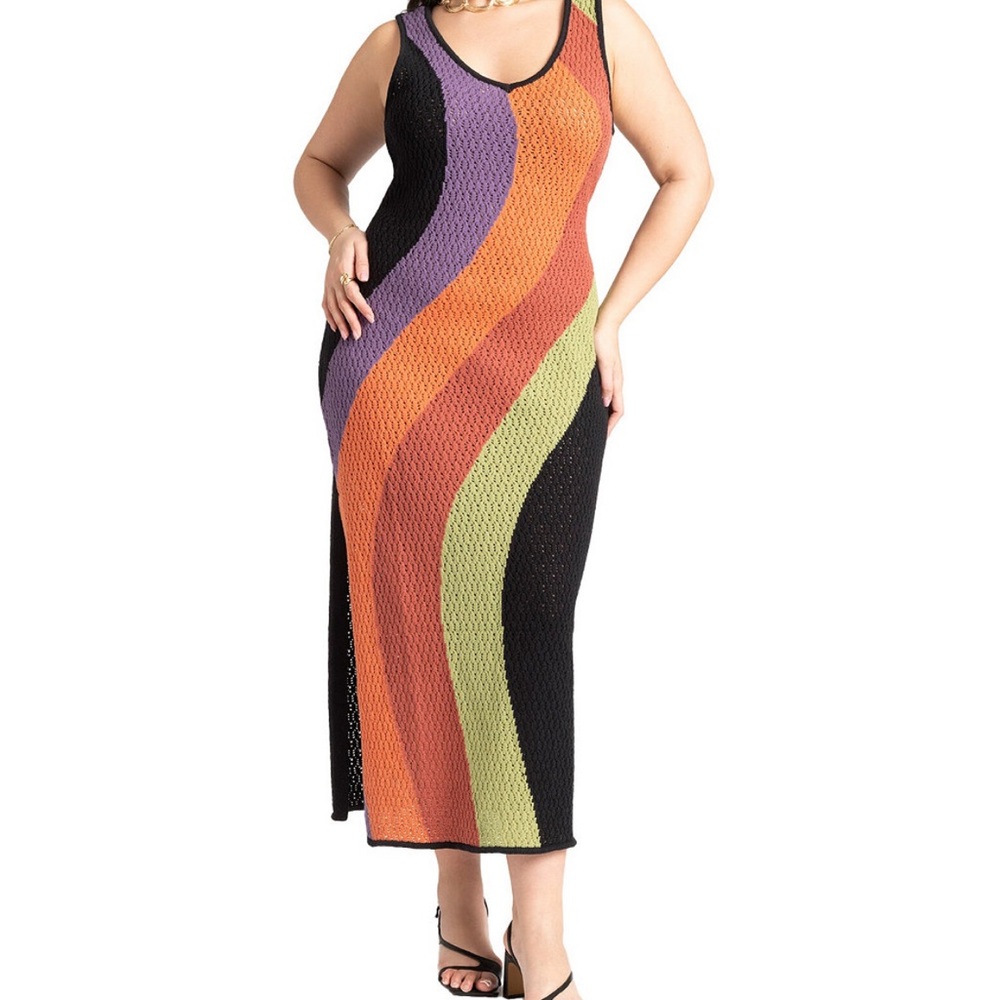 Crochet knit Midi Eloquii NWT - Picture 3 of 4